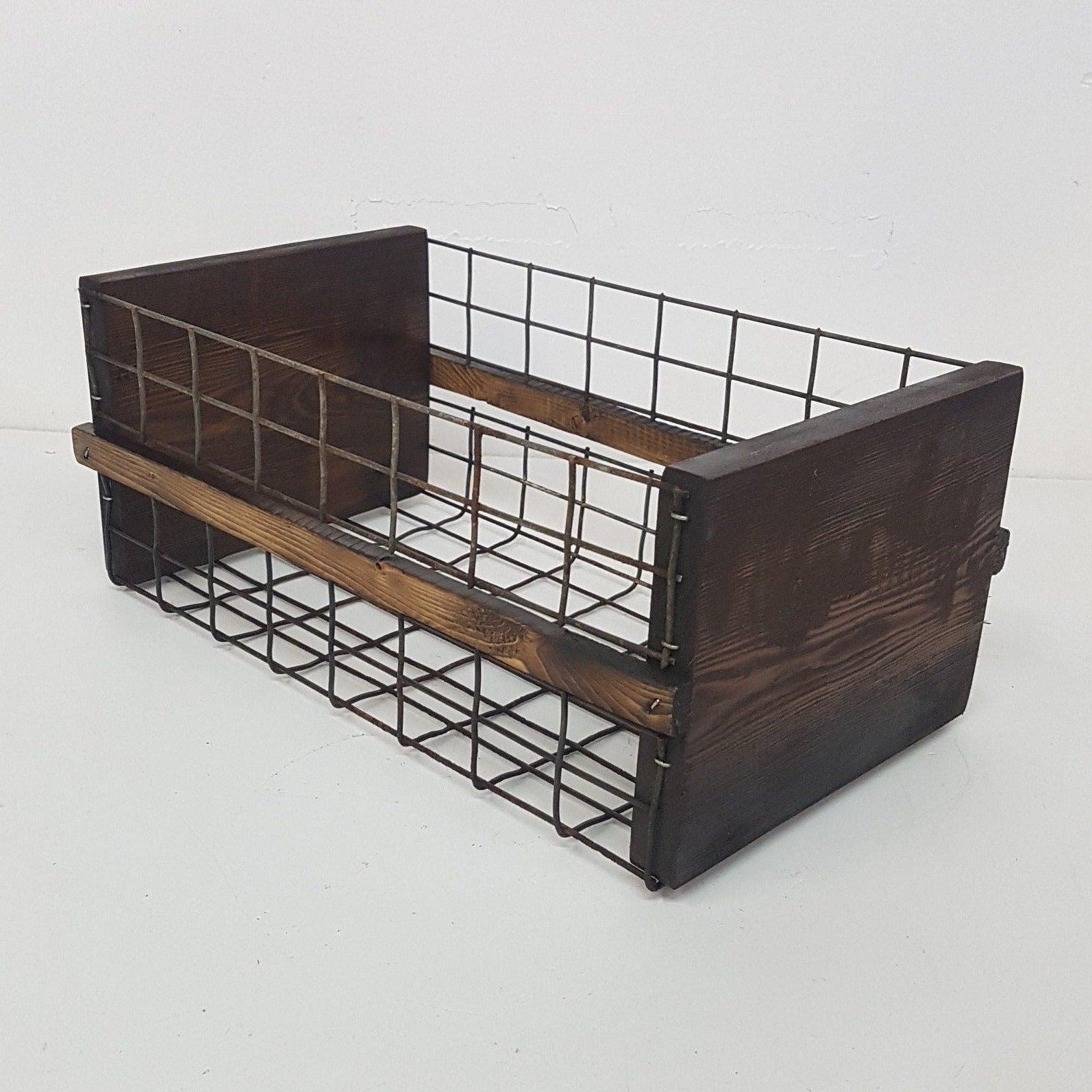 rustic wooden display crate