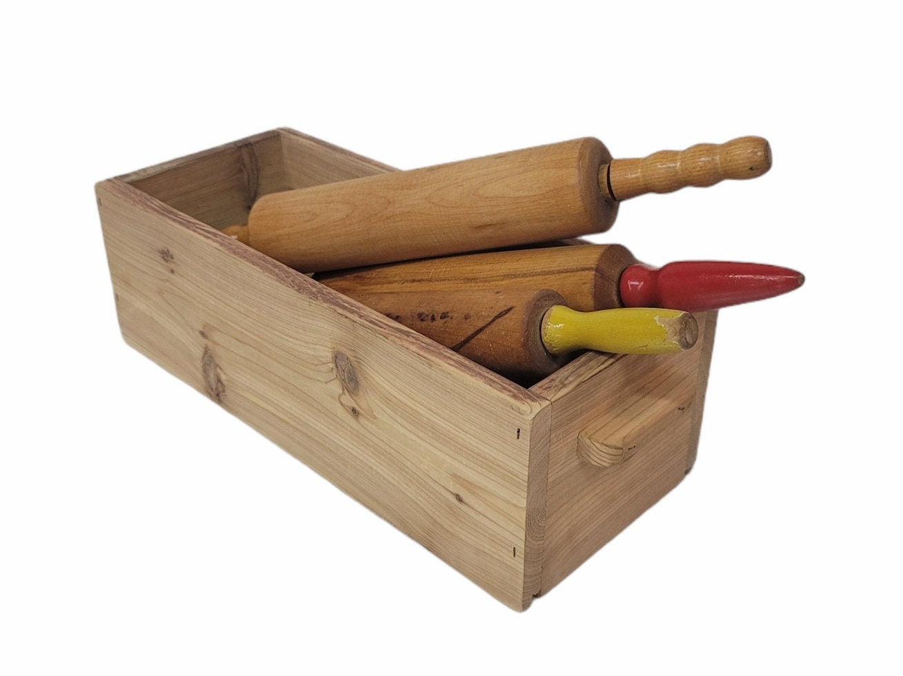 rustic wooden display crate