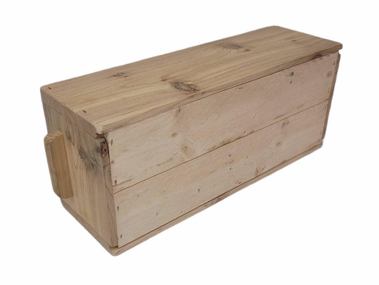 rustic wooden display crate