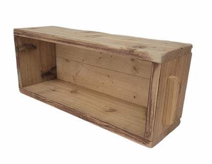 rustic wooden display crate