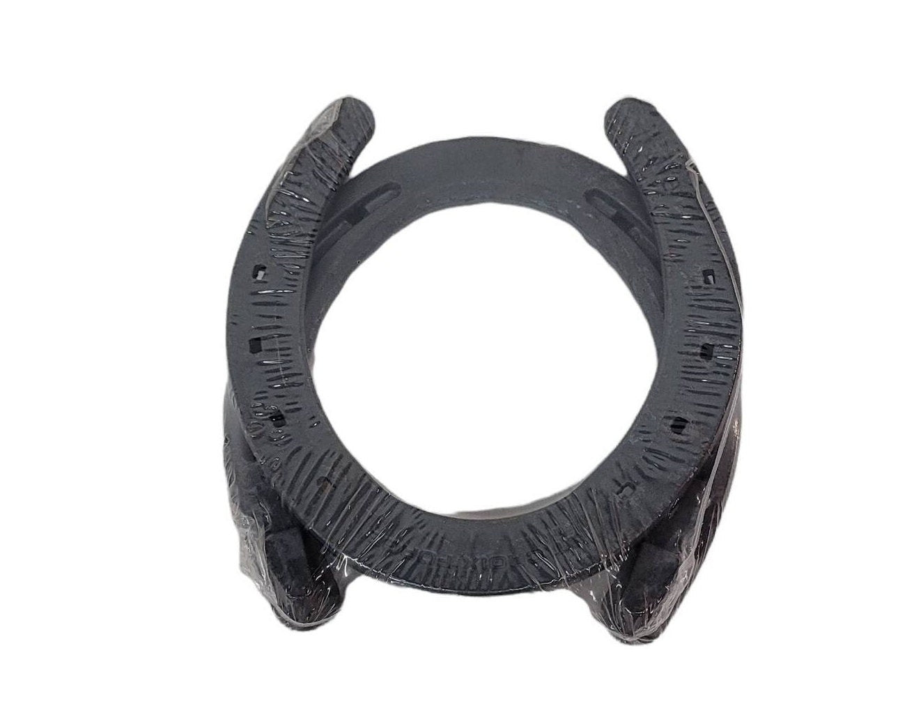 pair of forged horseshoes un-opened