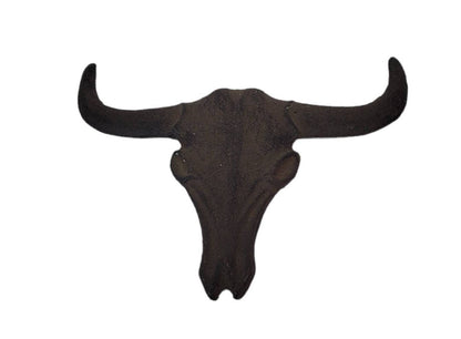 cast iron bull skull country western cowbow decor