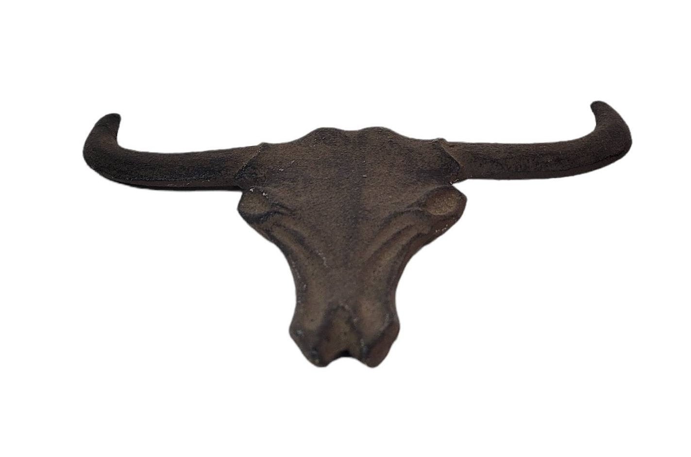 cast iron bull skull country western cowbow decor