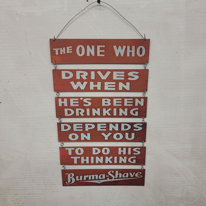 burma shave barber sign vintage advertizing shaving sign