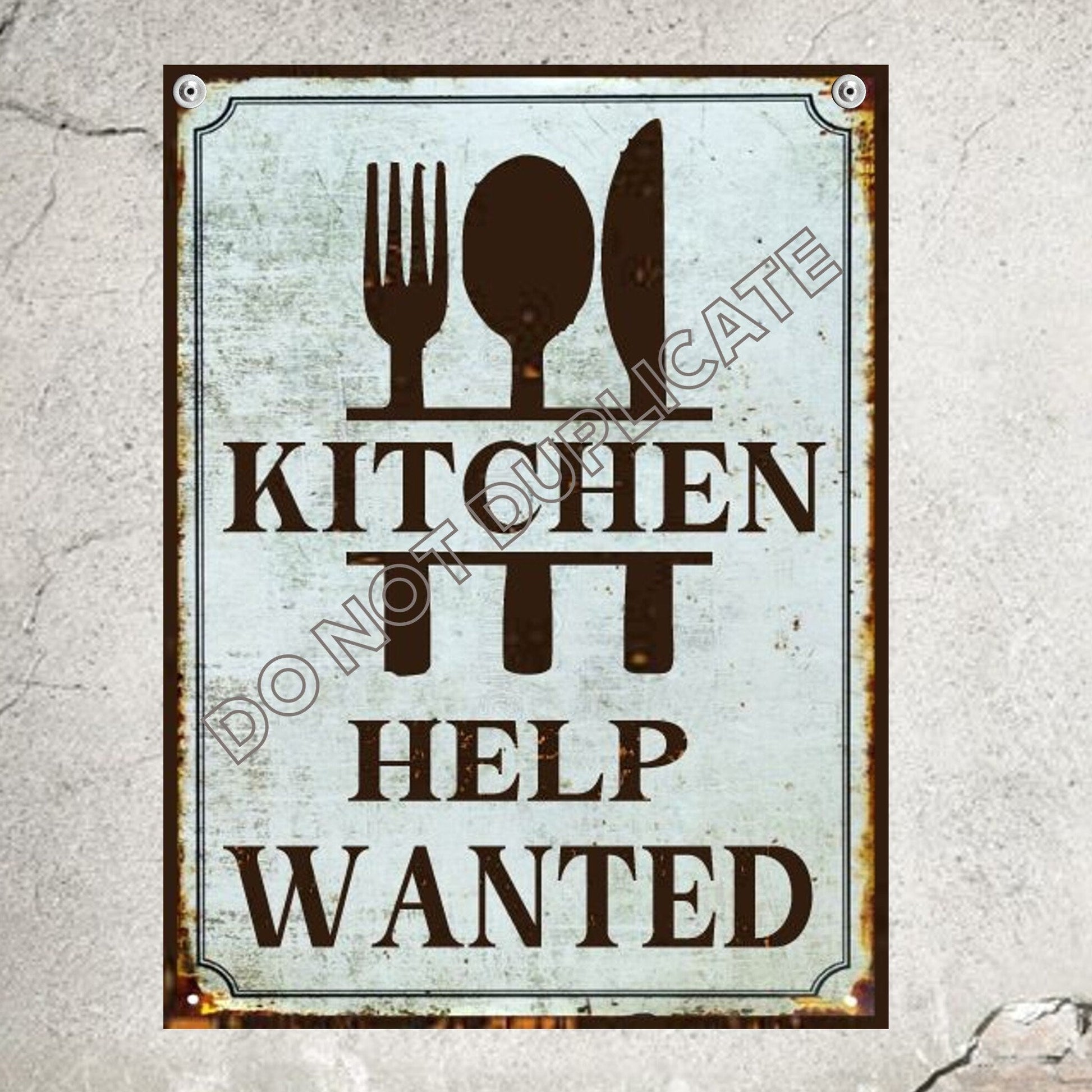 kitchen help wanted sign farmhouse kitchen decor gift for mom