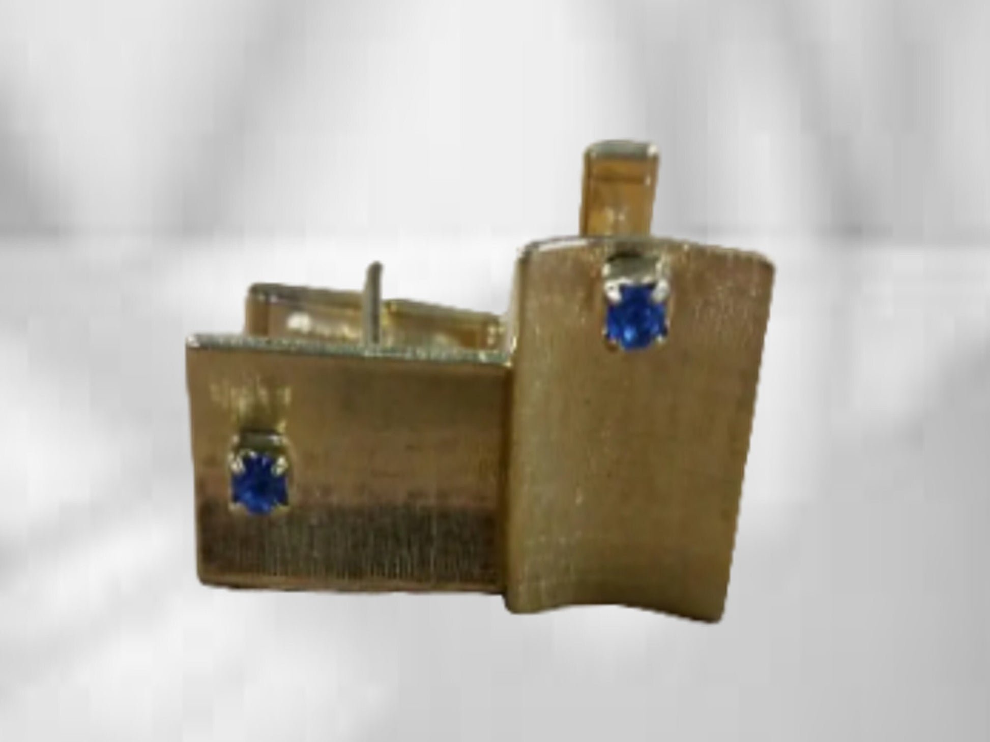 cuff links sapphire blue rhinestones mens fashion