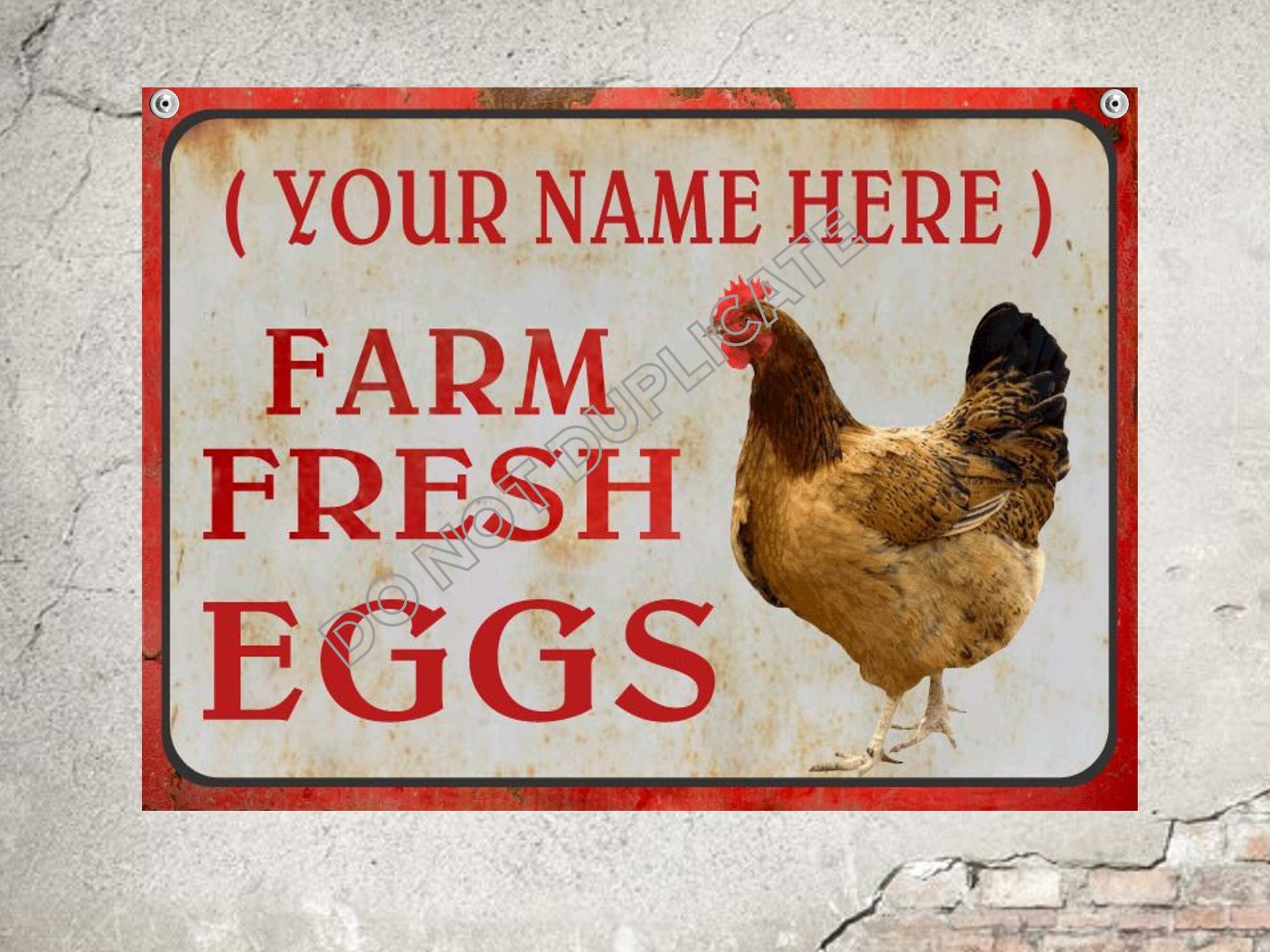 rustic fresh eggs sign add your name farmhouse wall decor