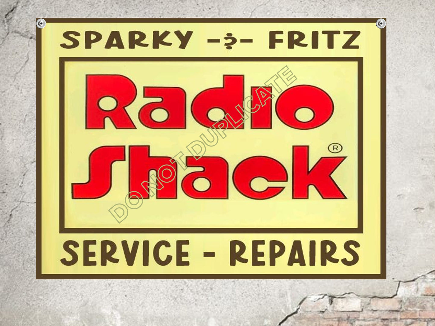 vintage radio shack sign reproduction add your name