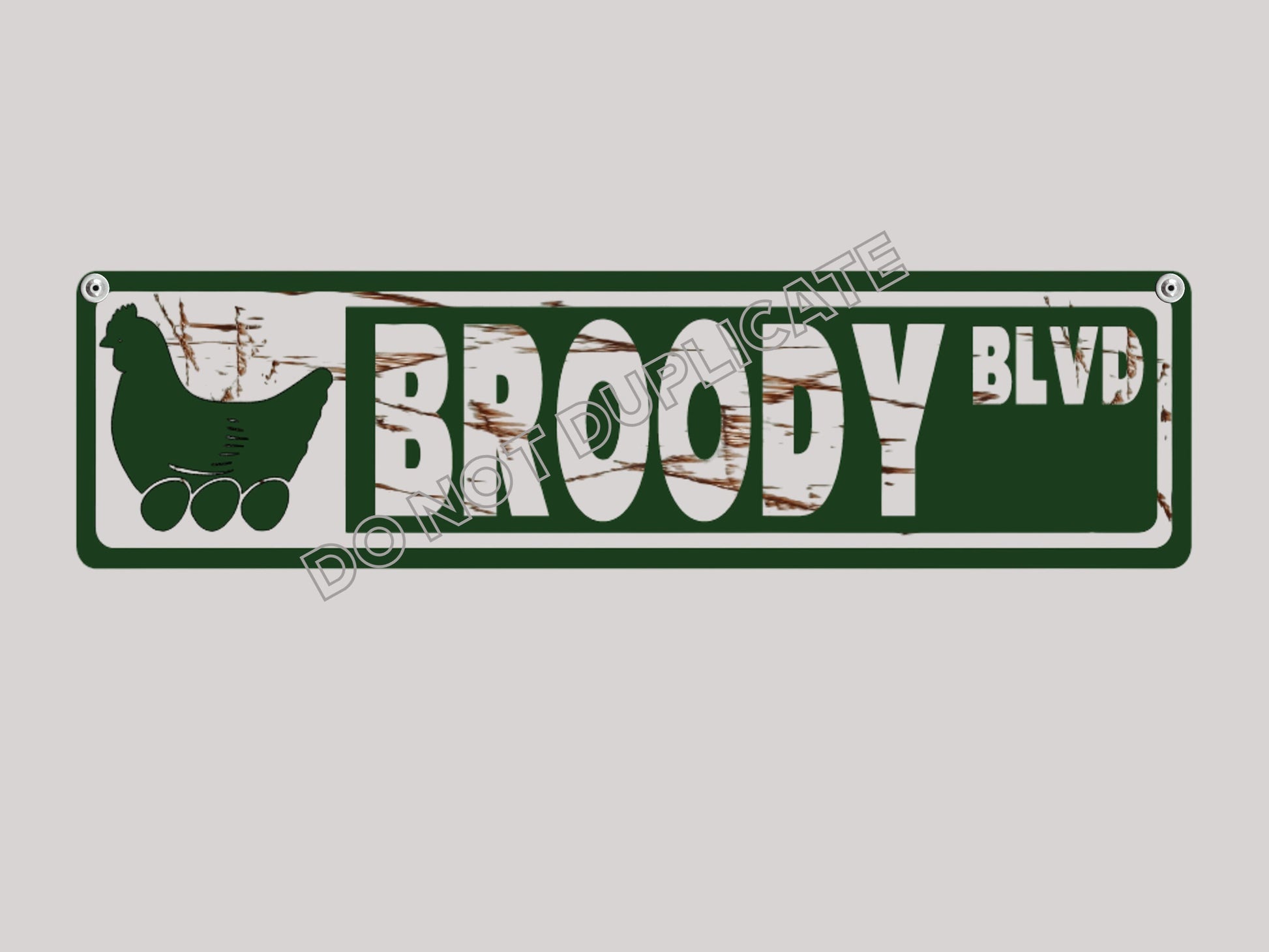 chicken coop sign custom metal personalized gift street sign