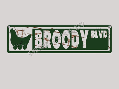chicken coop sign custom metal personalized gift street sign