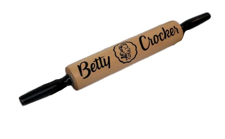 rolling pin betty crocker farmhouse kitchen decor baking gift