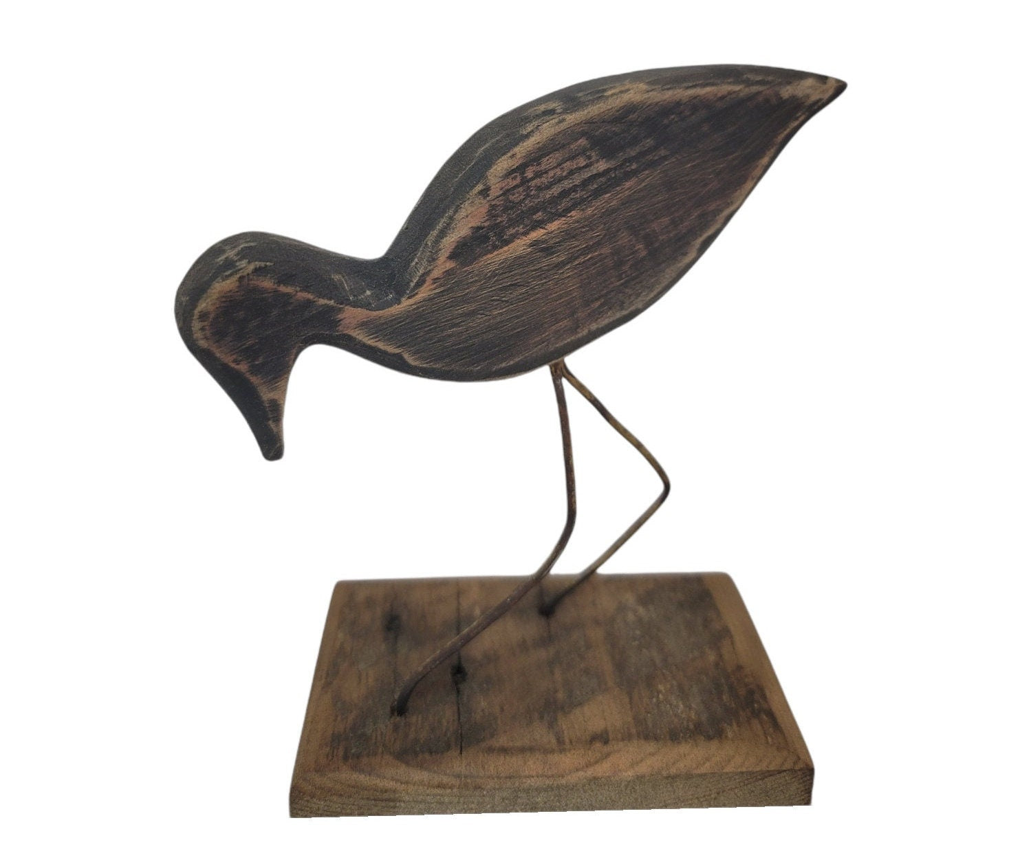 wooden decoy shorebird folk art hunting decoy