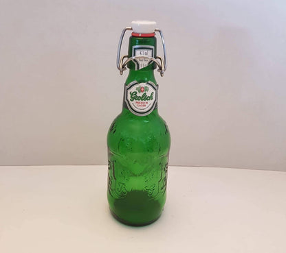 beer bottle vintage grolsch green glass with porcelain swing lock bottle stopper