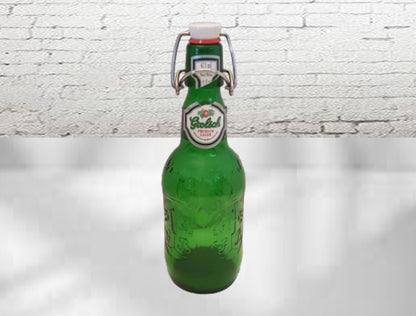 beer bottle vintage grolsch green glass with porcelain swing lock bottle stopper