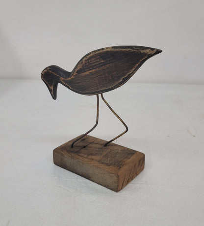 wooden decoy shorebird folk art hunting decoy