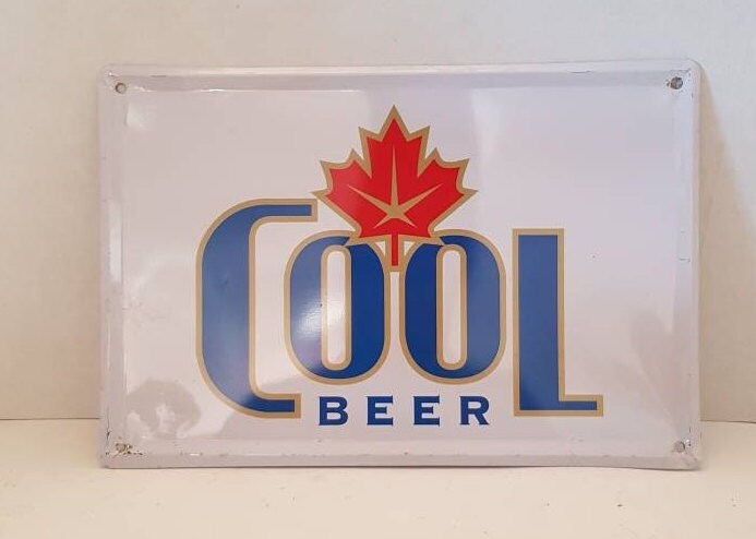 beer sign molson canadian cool beer metal bar sign garage decor