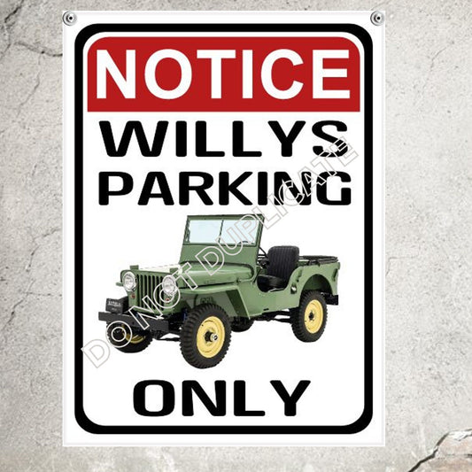 parking sign willys jeep  parking only chevrolet parking sign