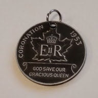 1953 coronation coin pendent