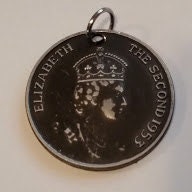 1953 coronation coin pendent