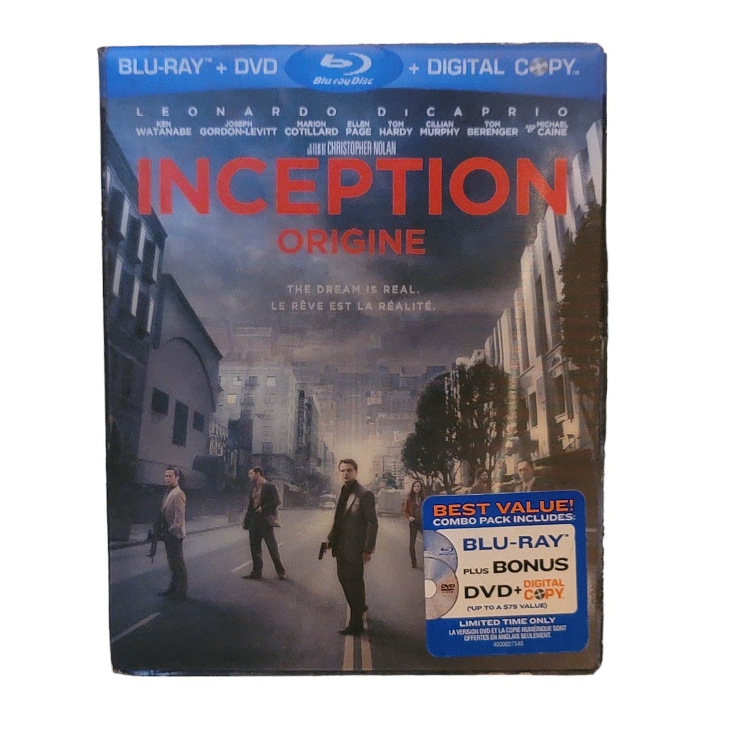Inception Blu-Ray + DVD + Digital Copy Leonardo DiCapprio