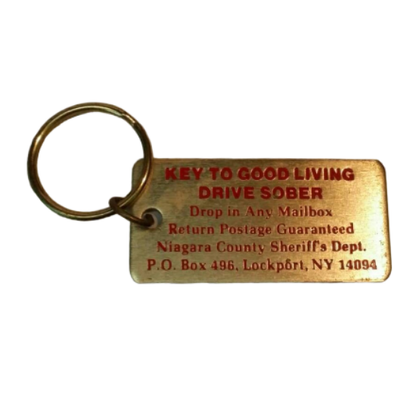 Rare Vintage Keychain Niagara County Sheriff's Dept Lockport NY
