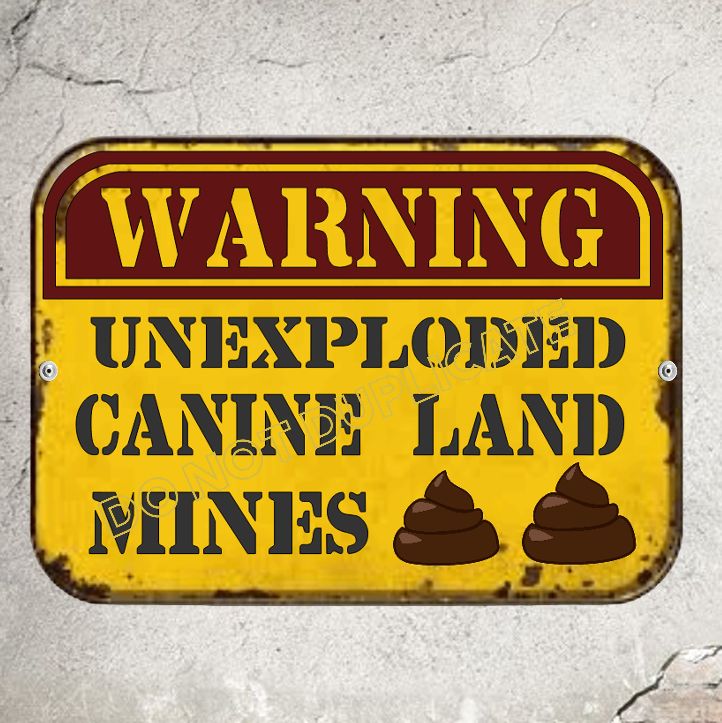 Beware of Dog Sign-Dog Poop Sign-Yard and Garden-Dog Lovers Gift-Warning Sign