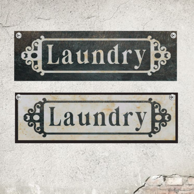 Victorian Laundry Sign Rustic Decor