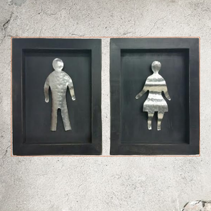 Bathroom Signs Mens and Womens Restroom Decor