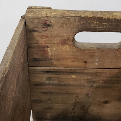 mio crate vintage wooden soda delivery box