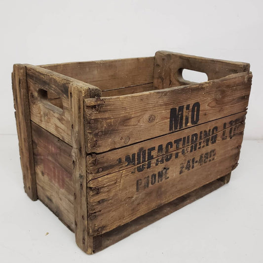 mio crate vintage wooden soda delivery box