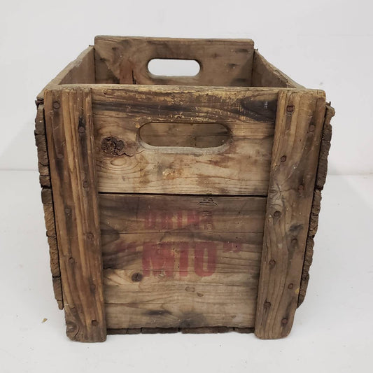 mio crate vintage wooden soda delivery box