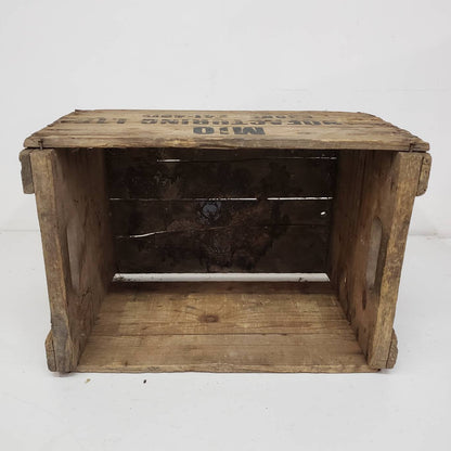 mio crate vintage wooden soda delivery box