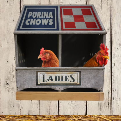 Rustic Chicken Nesting Box Purina Chows Chicken Coop Supplies - Wainfleet Trading Post