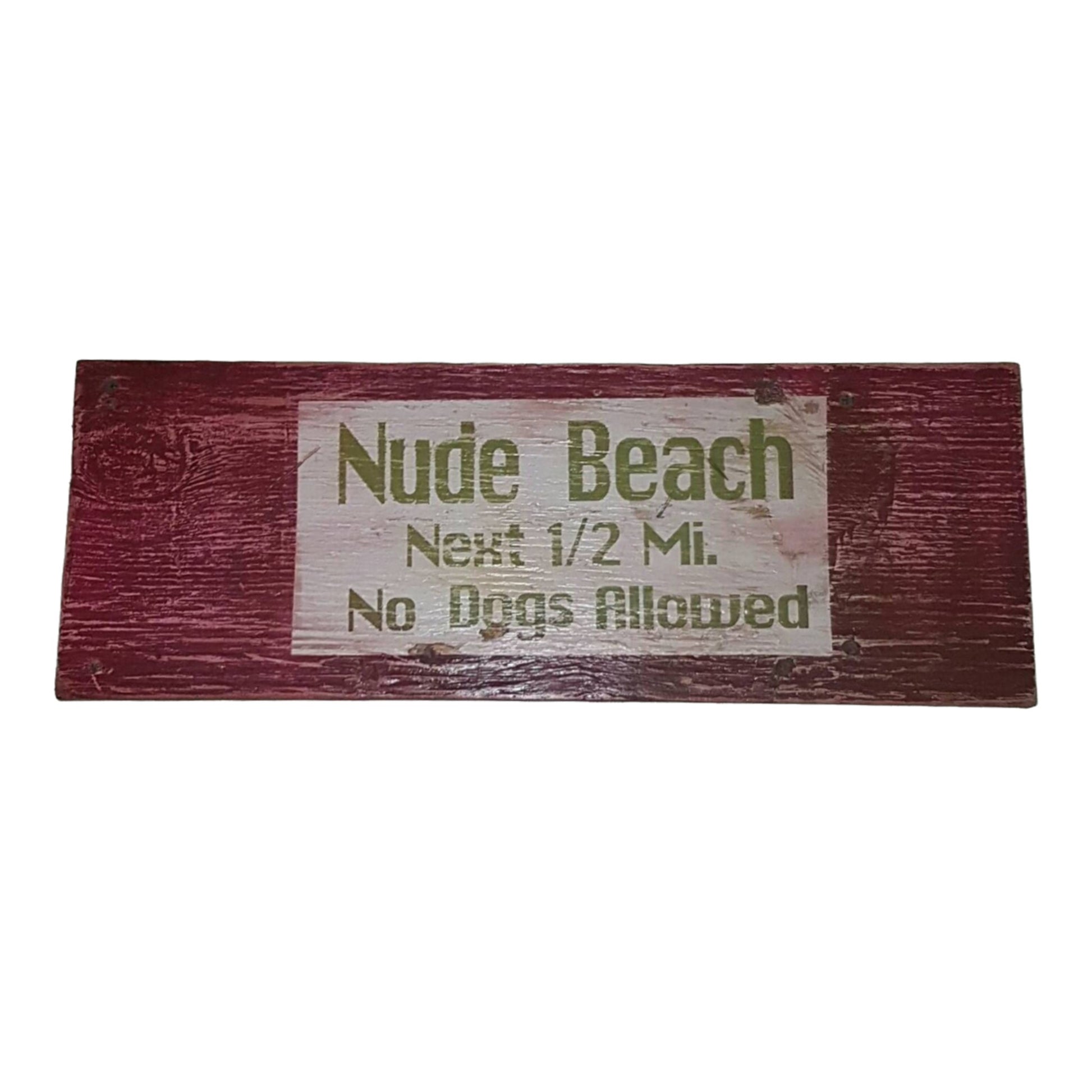 cottage sign nude beach no dogs allowed