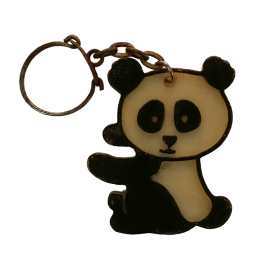 Vintage Panda Bear Collectible Souvenir Key Chain