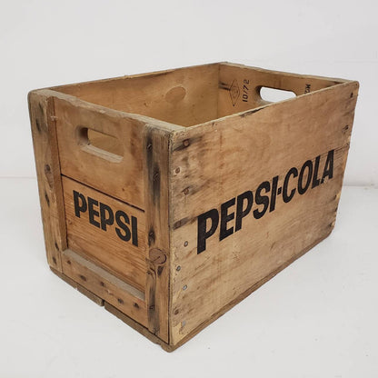 pepsi cola crate vintage wooden soda delivery box