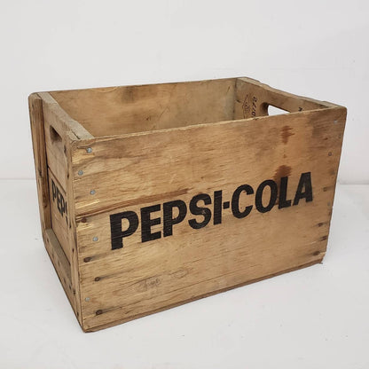 pepsi cola crate vintage wooden soda delivery box