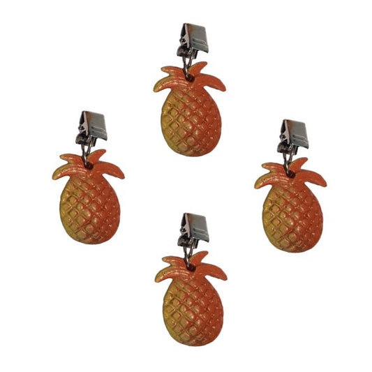 Pineapple Tablecloth Weights with Metal Clips for Outdoor Garden Party Picnic Table Covers