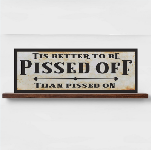 No Peeing Off The Deck Sign Cottage Decor