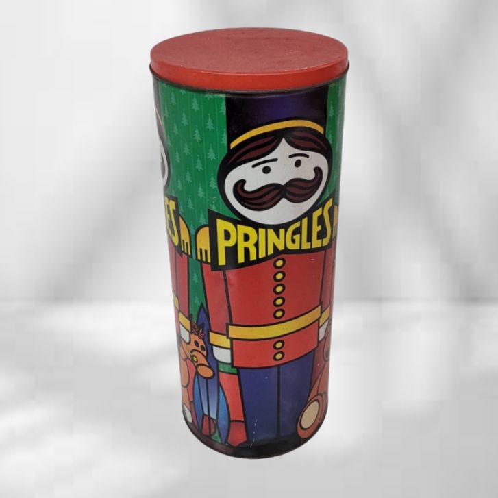 Extra Large Pringles Tin Can Nut Cracker Tin Collectible Can