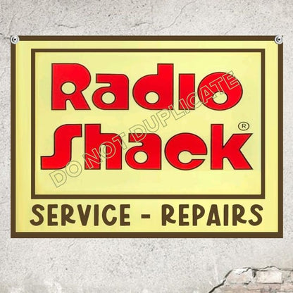 Vintage Radio Shack Sign Reproduction Add Your Name
