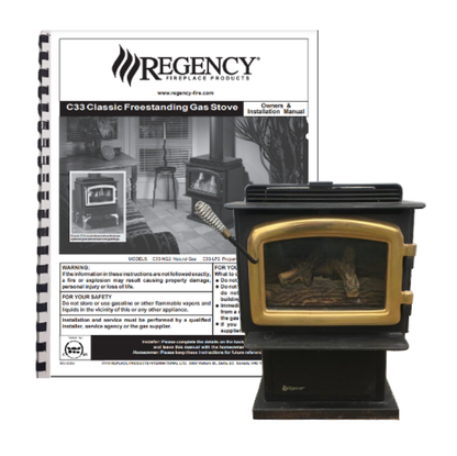 Free-Standing Natural Gas Fireplace Regency C33-ng