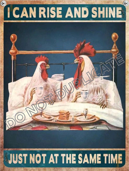Chicken Sign Rise And Shine Chicken Coop Decor