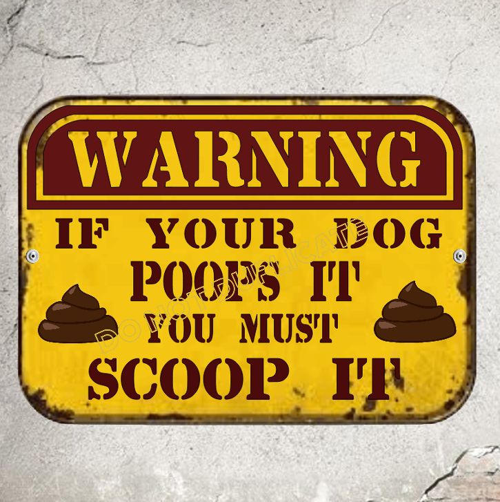 Beware of Dog Sign-Dog Poop Sign-Yard and Garden-Dog Lovers Gift-Warning Sign
