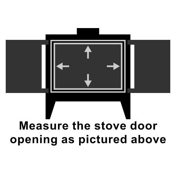 fisher wood stove door opening measurements 