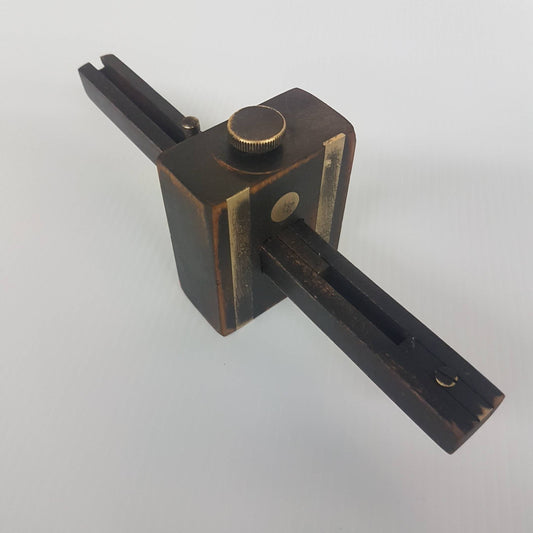 wood and brass carpenters woodworking scribe signed