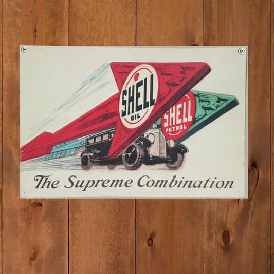 Shell Motor Oil Vintage Style Metal Sign