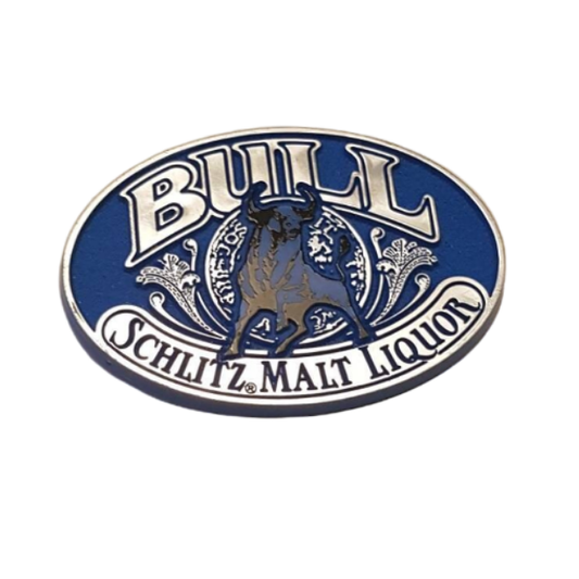 Bull Schlitz Malt Liquor Lapel Pin Advertising Pinback Button