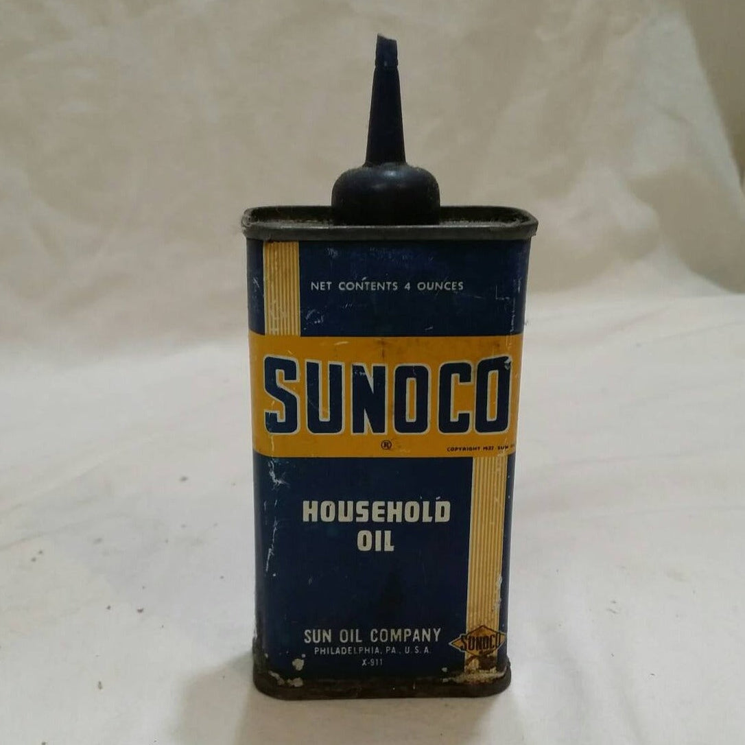 Antique Sunoco Household Oil Can Sun Oil Company Collectible