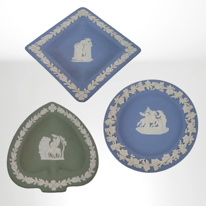 3 Antique Wedgewood Trays Collectible Art Pottery
